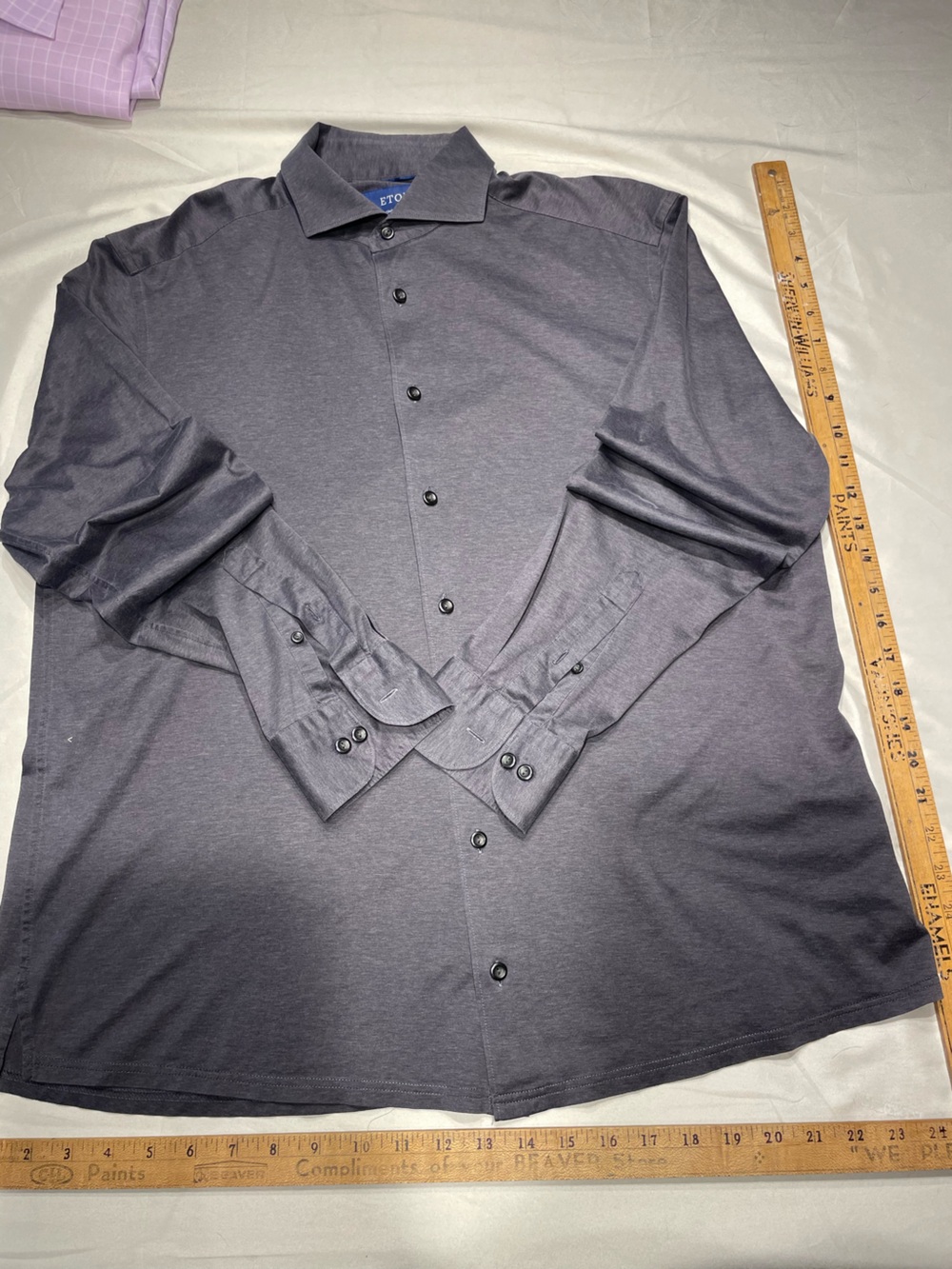 Eton Charcoal Gray Long-Sleeve Dress Shirt
